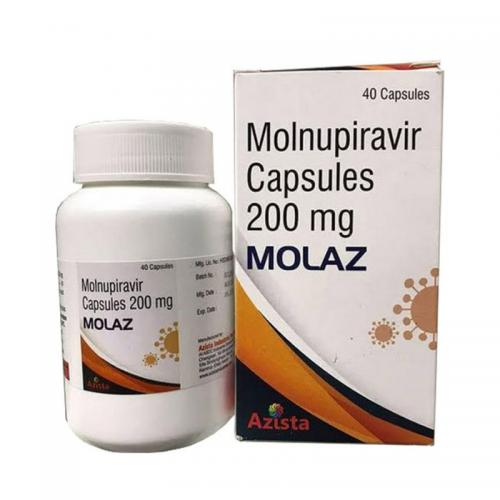 莫诺拉韦 Molnupiravir Capsules 莫纳皮拉韦200mg*40粒胶囊 莫努匹韦 MOLAZ Covid-19