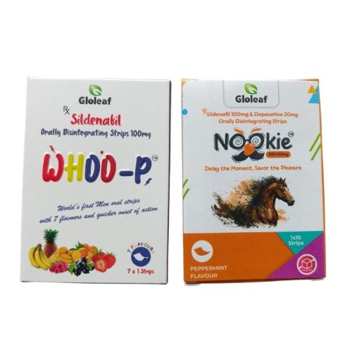 烈马双效口溶膜片10片/盒 呼呼单效口溶膜片7片/盒 Nookie Strips WHOO-P