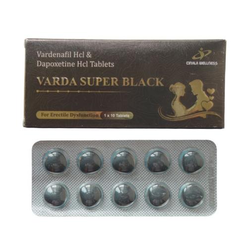黑色妖姬超强艾力达双效片 VARDA SUPER BLACK Vardenafil Hcl & Dapoxetine Hcl Tablets