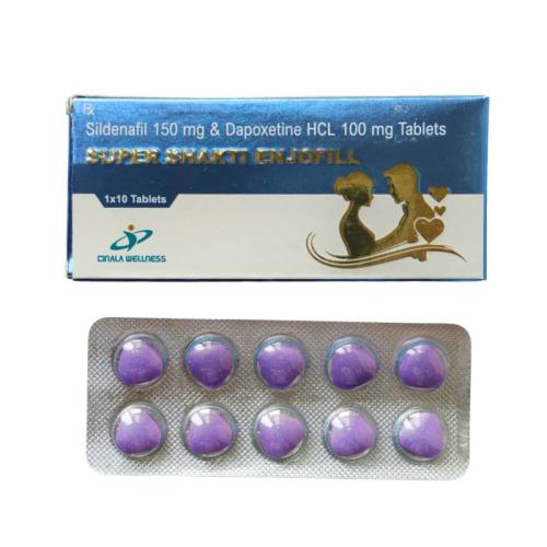 紫色妖姬超强双效片 SUPER SHAKTI ENJOFILL Sildenafil 150mg&DapoxetineHCL100mg Tablets